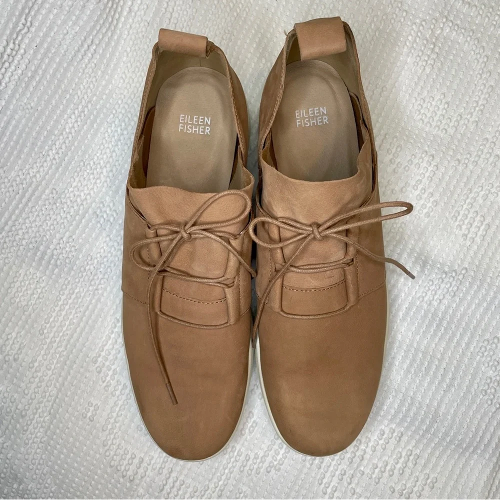 Eileen Fisher Kipling Tumbled Nubuck Sneaker size 10 - Picture 2 of 9
